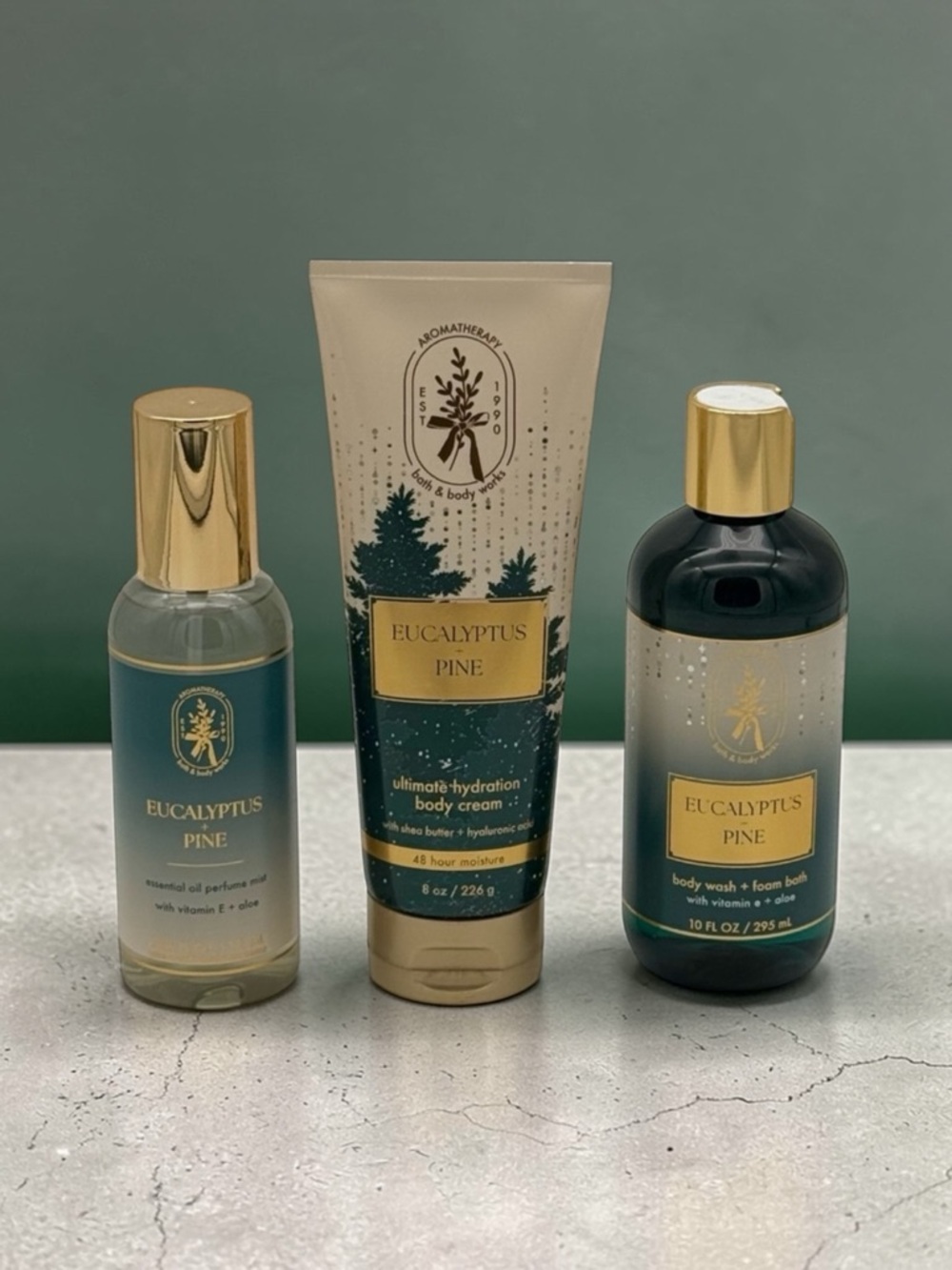 Bath & Body Works Eucalyptus Pine Body Care Gift Set NWT